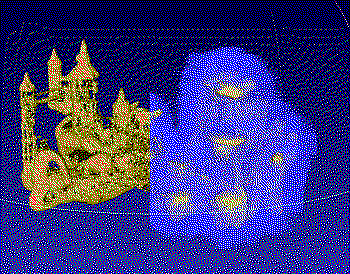 A fuzzy point cloud (points and normals).