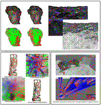 D(epth)Mesh (top), Geometry Images, and some older tests I did to approximate occluders (bottom left to right)