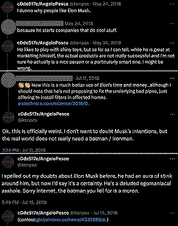"before it was cool" - last post refers to the "pedo guy" oopsie...