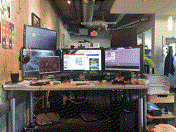 My desk near the end of production.