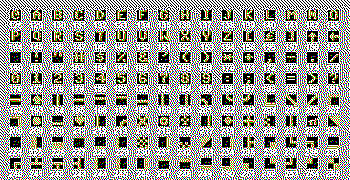 The default "petscii" character set.